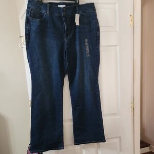Lane Bryant High Rise Dark Blue Jeans Flare Leg 31 Inseam